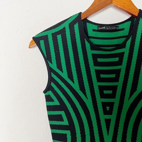 RVN Deco Stripe Jaquard Knit Sheath Dress - Picture 5 of 8